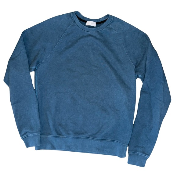 John Elliot Terry Cotton Sweater Size 2 Aqua Blue - Picture 3 of 8